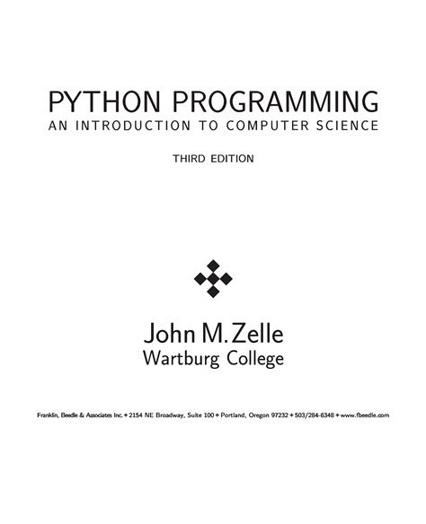 John Zelle Python Programming Solutions Manual