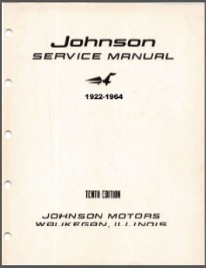 Johnson Evinrude 1922 1964 Repair Service Manual