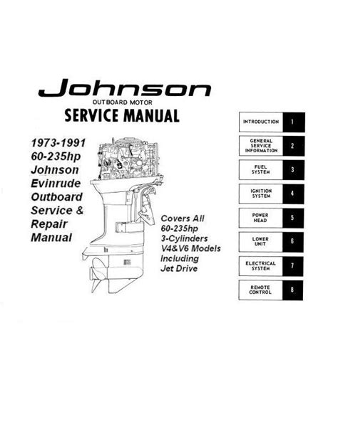 Johnson Evinrude Outboard 235hp V6 Full Service Repair Manual 1978 1985