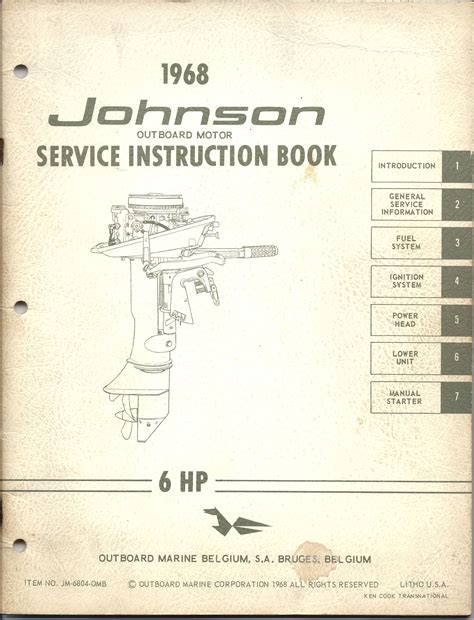 Johnson Outboard Service Manual Free Download