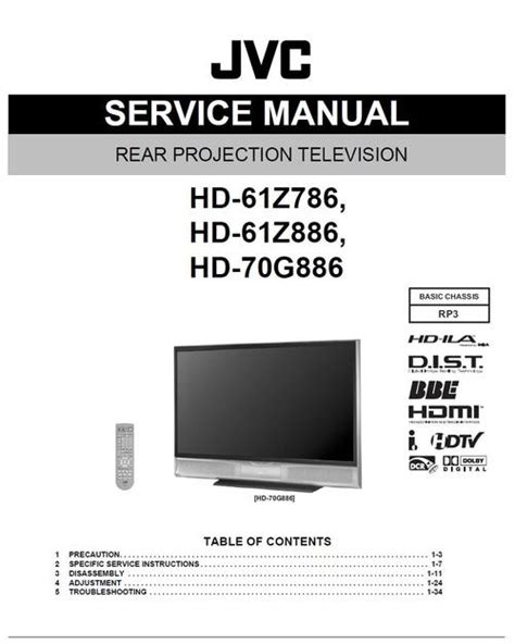 Jvc Av 56wp84 Projection Tv Service Manual Download