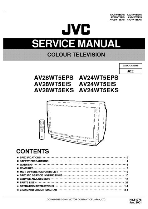 Jvc Av28wt5eps Av24wt5eps Tv Service Manual