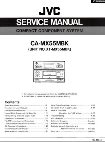 Jvc Ca Mx55mbk Compact Component System Service Manual