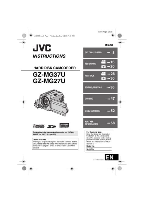 Jvc Everio Gz Mg27u Instruction Manual