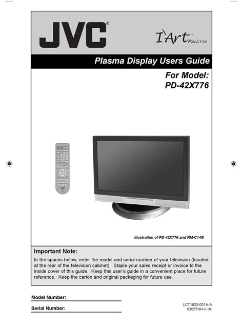 Jvc Pd 42x776 Pdp Color Tv Service Manual