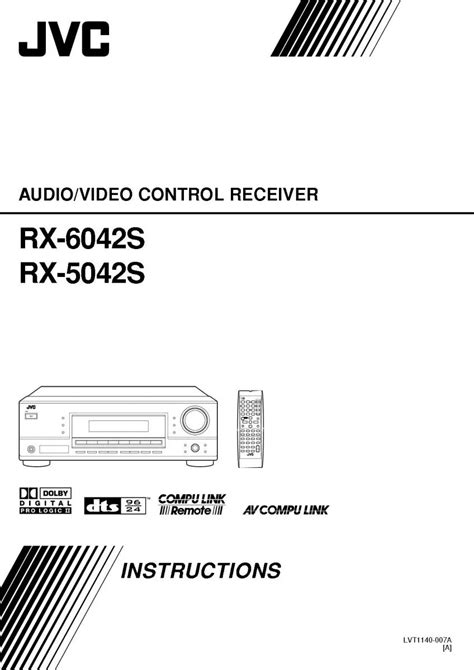 Jvc Rx 6042s Av Control Receiver Service Manual