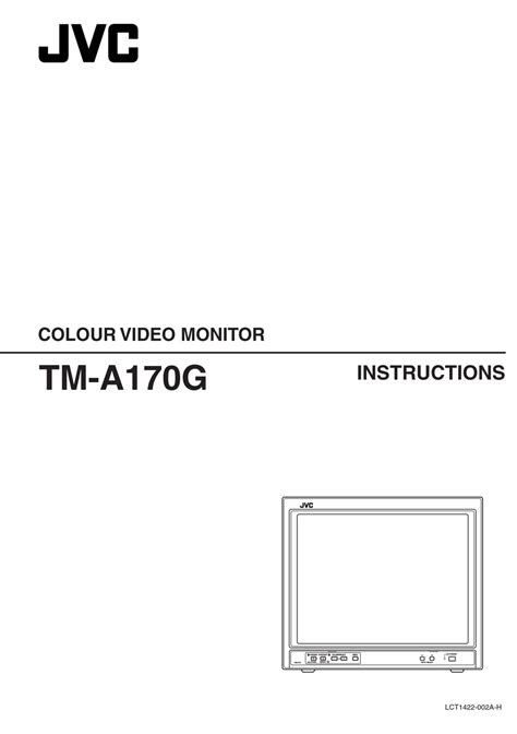 Jvc Tm A170g Colour Video Monitor Service Manual