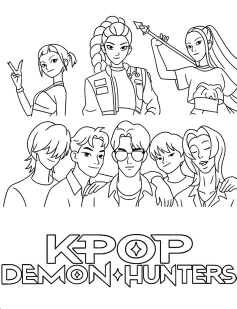 K Pop Demon Hunters Free Printable Coloring Pages