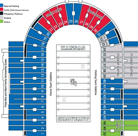 Kansas Jayhawks Football Stadium Seating Chart