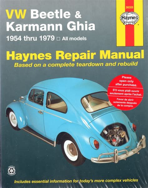 Karmann Ghia 1954 1979 Service Repair Workshop Manual