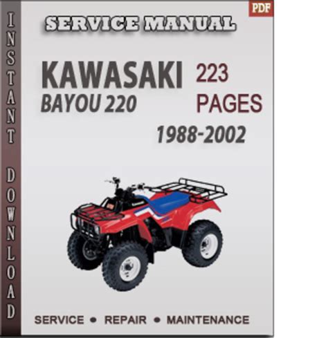 Kawasaki Atv 220 1988 2002 Factory Service Repair Manual Download Pdf