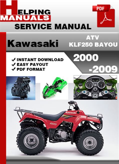 Kawasaki Atv Klf250 Bayou 2000 2009 Factory Service Repair Manual Download Pdf