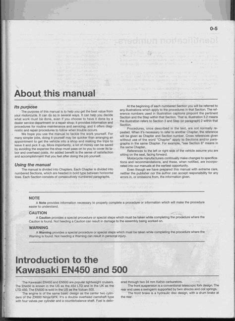 Kawasaki En450 En500 1985 2004 Repair Service Manual Pdf