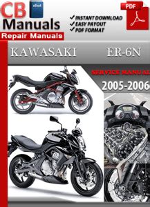 Kawasaki Er6 Nl Er650 A6 Workshop Service Manual Repair