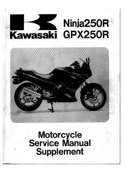 Kawasaki Gpx 250 R Ninja Ex 250 F2 F19 1988 2005 Service Repair Manual