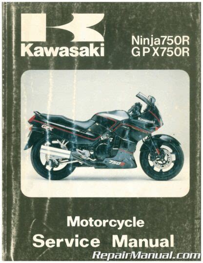 Kawasaki Gpx750r Zx750 1987 1991 Repair Service Manual Pdf