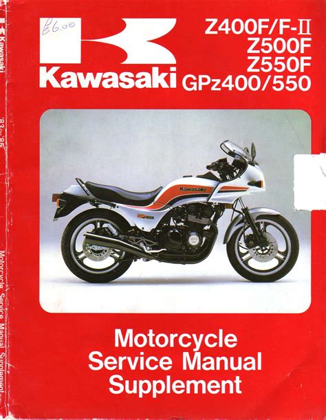 Kawasaki Gpz400 Gpz550 1979 1985 Service Repair Manual