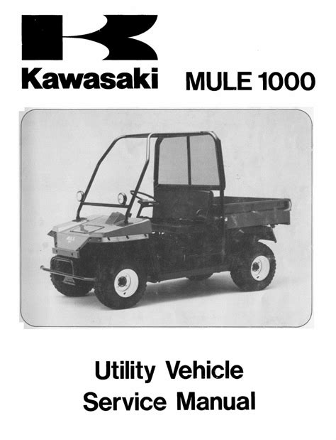 Kawasaki Kaf450 Mule 1000 1993 Service Repair Manual