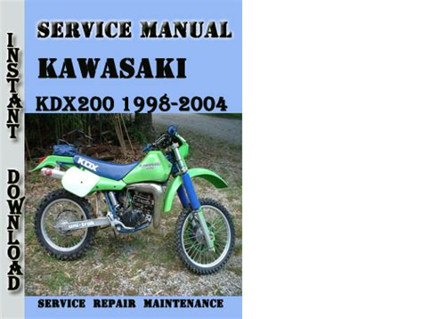 Kawasaki Kdx200 Motorcycle Full Service Repair Manual 1998 2004