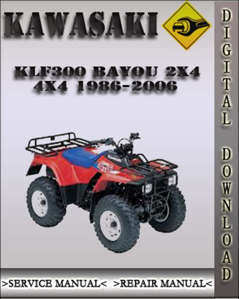 Kawasaki Klf300 Bayou 2x4 2000 Factory Service Repair Manual