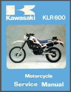 Kawasaki Klr600 1984 1986 Repair Service Manual Pdf