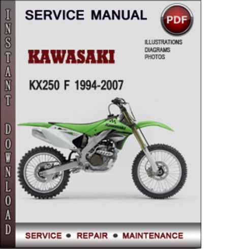 Kawasaki Kx250 F 1994 2007 Factory Service Repair Manual Download Pdf