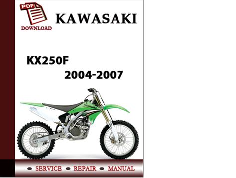 Kawasaki Kx250f 2006 Workshop Service Repair Manual