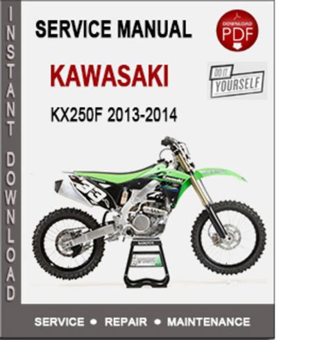 Kawasaki Kx250f 2013 2014 Service Manual