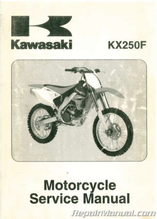 Kawasaki Kx250f Motorcycle Service Repair Manual Download 2006 2009