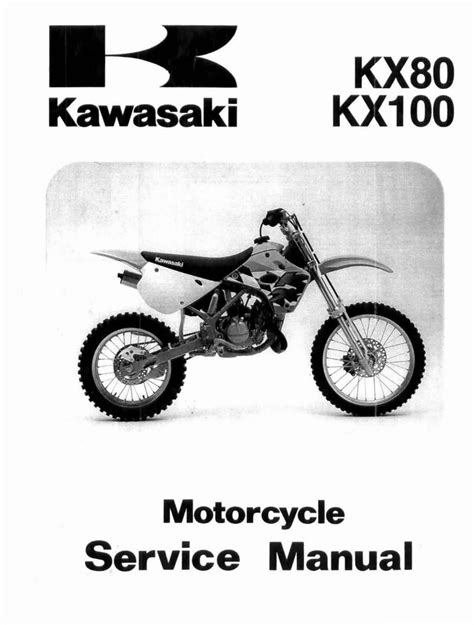 Kawasaki Kx60 Kx80 Kdx80 Kx100 1997 Repair Service Manual
