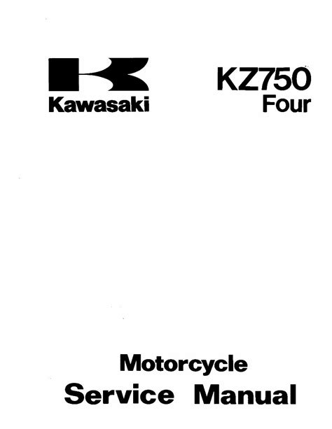 Kawasaki Kz750 Four 1980 Factory Service Repair Manual