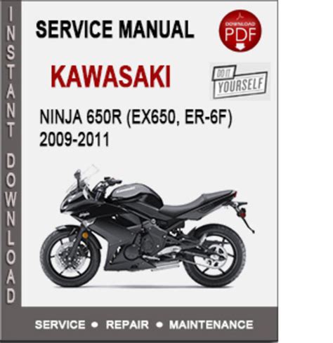 Kawasaki Ninja 650r Ex650 Service Repair Manual 2009 2011