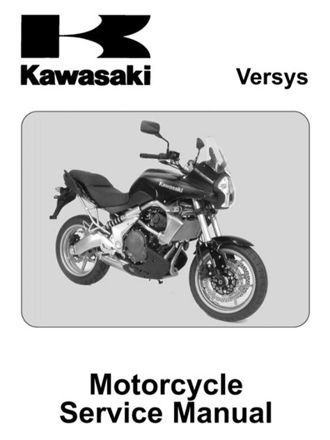 Kawasaki Versys Kle650 2007 2009 Workshop Service Manual