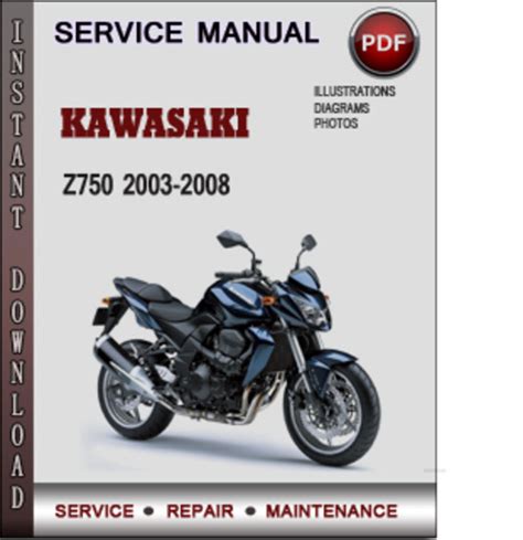 Kawasaki Z750 2003 2008 Factory Service Repair Manual Download Pdf