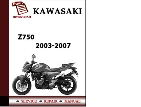 Kawasaki Z750 2004 2006 Workshop Service Manual Pdf