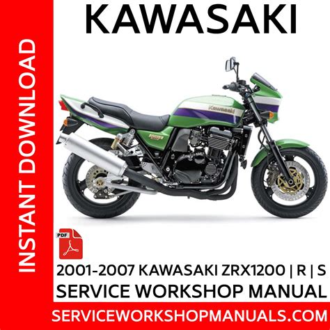 Kawasaki Zrx1200s 2001 2007 Full Service Repair Manual