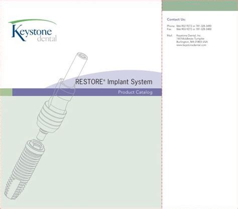 Keystone Restore Implant Catalog