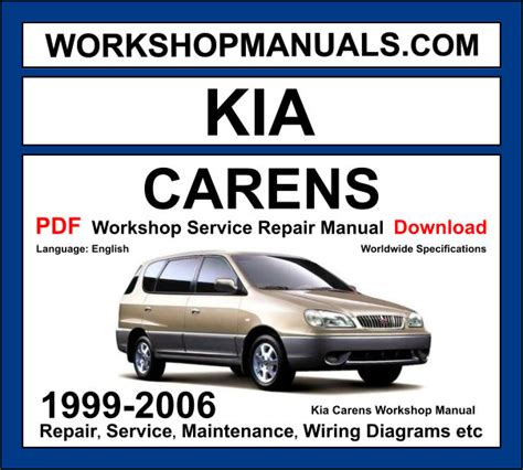 Kia Carens Service Repair Manual 2006 2007 Download Dvd Iso