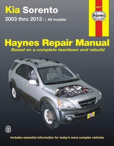 Kia Sorento 2004 2009 Repair Service Manual