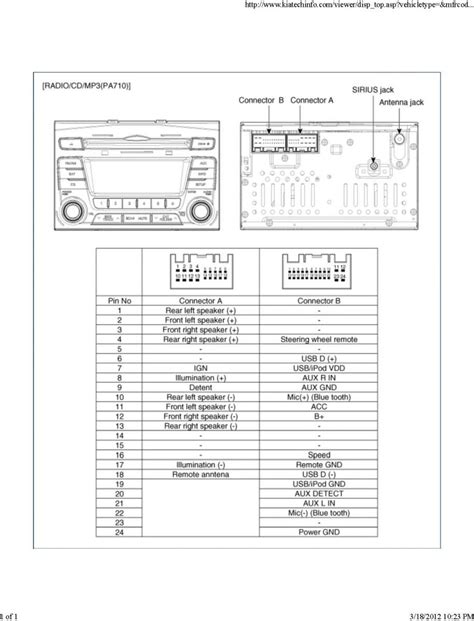 Kia Sportage Stereo Wiring Diagram