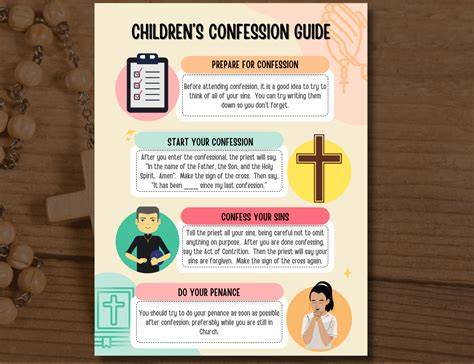 Kids 5 Steps To A Good Confession Printable