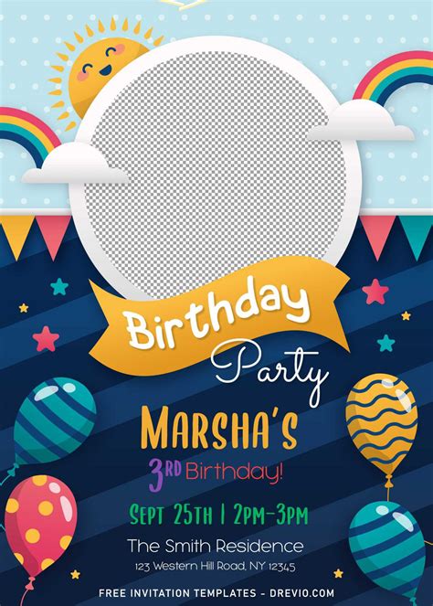 Kids Birthday Invitation Template