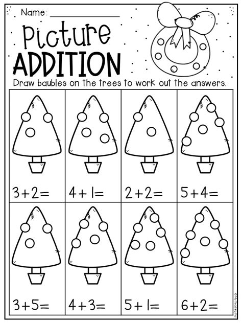 Kindergarten Christmas Math Printables