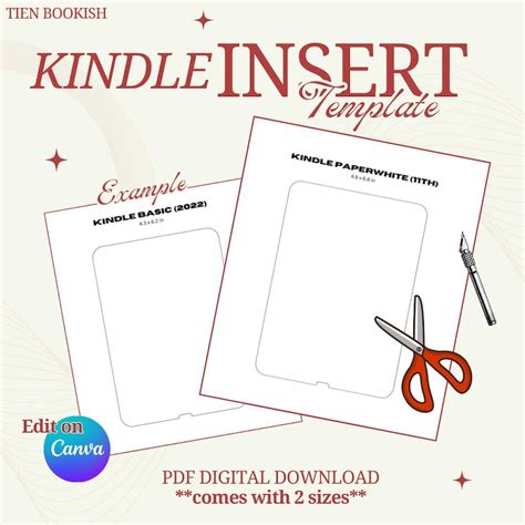 Kindle Insert Printable