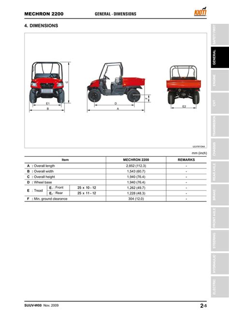 Kioti Daedong Mechron 2200 Utv Utility Vehicle Workshop Service Repair Manual 1 Download