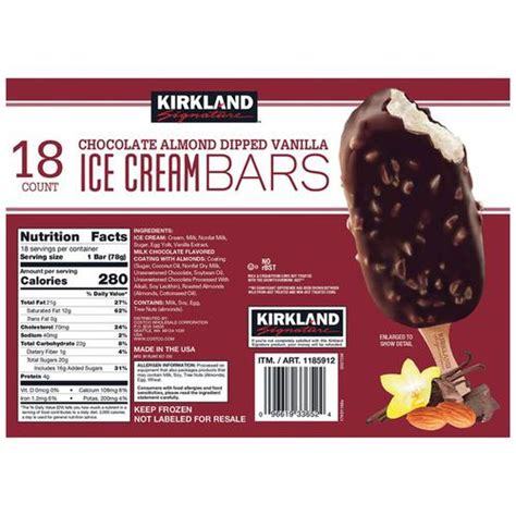Kirkland Ice Cream Bars Calories: A Comprehensive Guide