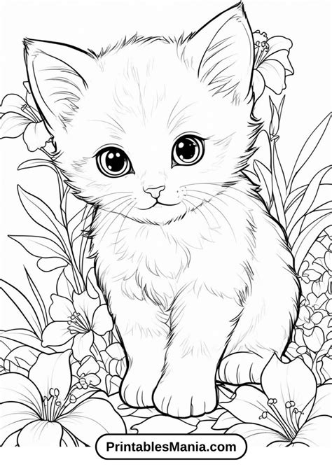 Kitten Coloring Pictures Printable