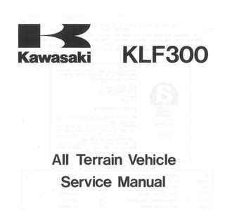 Klf300 Service Manual And Operators Manual