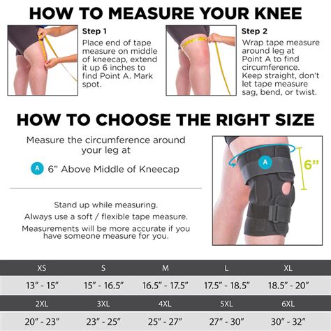 Knee Brace Measurement Chart