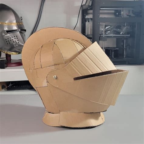 Knight Helmet Cardboard Template